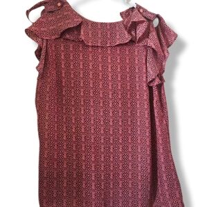 Worthington Ruffle Pattern Blouse